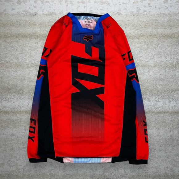 Fox Racing Other - Vintage Y2K Fox Racing Motocross Shirt Jersey Youth XL Red Black Long Sleeve